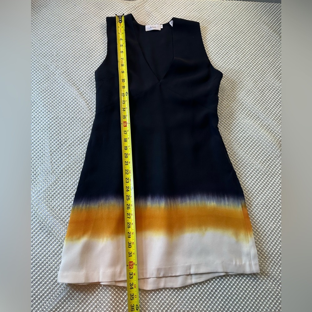 A.L.C. Elliott Dip Dye Silk Dress Size 4 - Picture 4 of 8